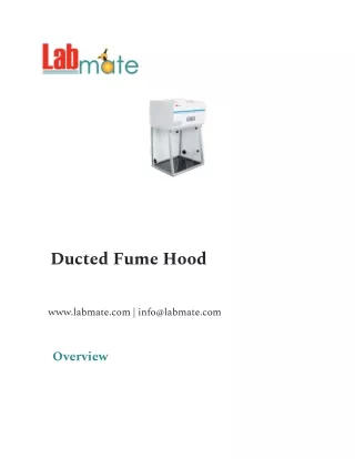 Ducted Fume Hood