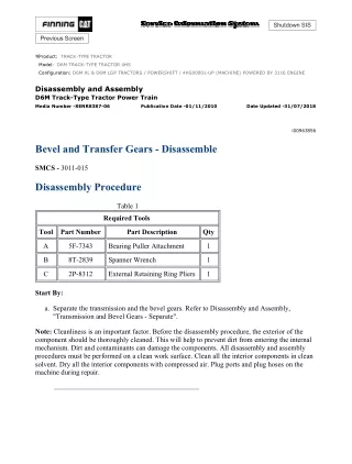 Caterpillar Cat D6M TRACK-TYPE TRACTOR (Prefix 4HS) Service Repair Manual (4HS00001 and up)