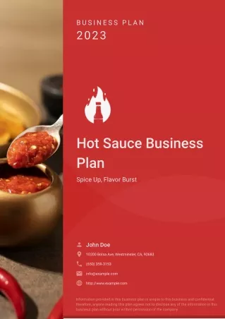 hot sauce business plan