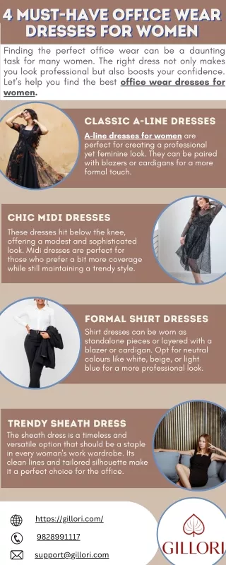 4 Must-Have Office Wear Dresses For Women