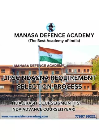 UPSC NDA&NA REQUIREMENT SLECTION PROCESS