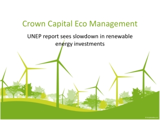 Jakarta management - UNEP report sees slowdown in renewable