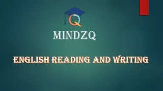 English Reading and writing