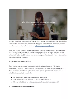 Why salon management software is important for your business_