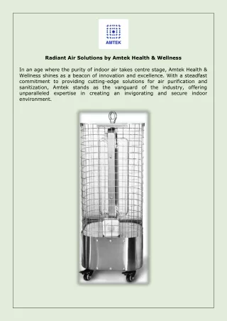 Radiant Air Solutions by Amtek Health