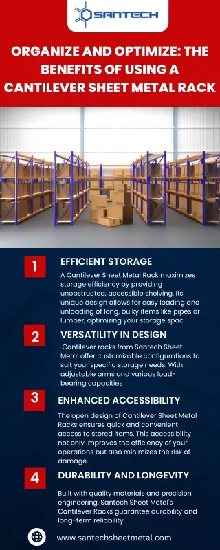 Organize and Optimize The Benefits of Using a Cantilever Sheet Metal Rack