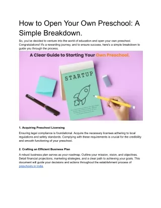 How to Open Your Own Preschool_ A Simple Breakdown