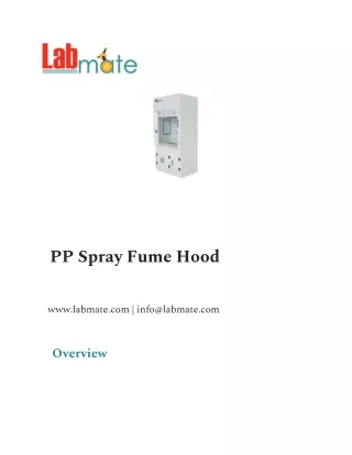 PP Spray Fume Hood