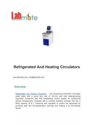 Refrigerated And Heating Circulators