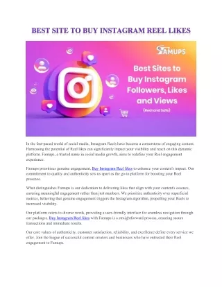 Best site to Buy Instagram Reel Likes