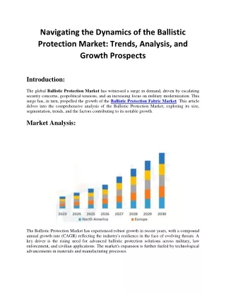 Navigating the Dynamics of the Ballistic Protection Market