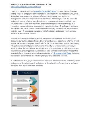 Explore HR Software Options for Deira, UAE Companies