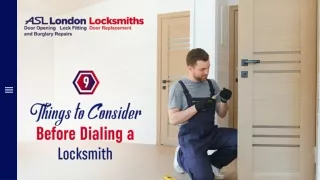 9 Things to Consider Before Dialing a Locksmith