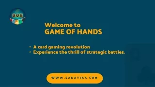 Game of Hands: The Ultimate Card Gaming Revolution