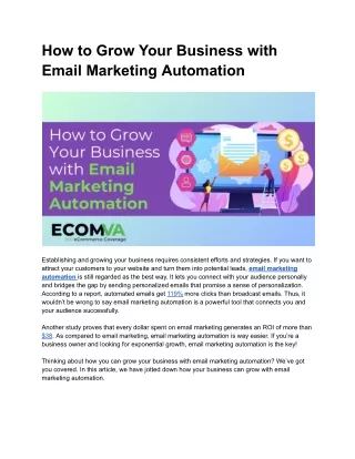 How to Grow Your Business with Email Marketing Automation