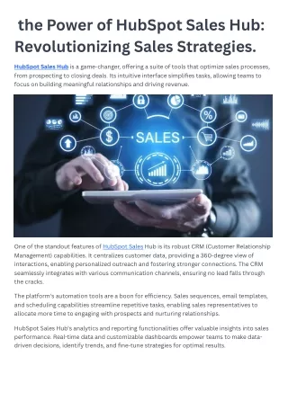 Boost Sales Efficiency with HubSpot: Streamline Your Process.