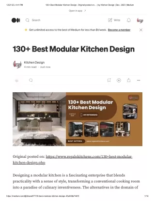 130  Best Modular Kitchen Design