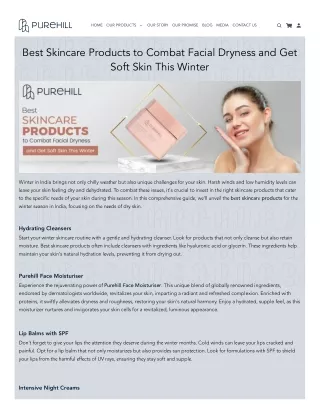 Best Skincare Products to Combat Facial Dryness