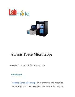 Atomic Force Microscope