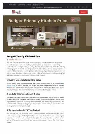 Budget Friendly Kitchen Price