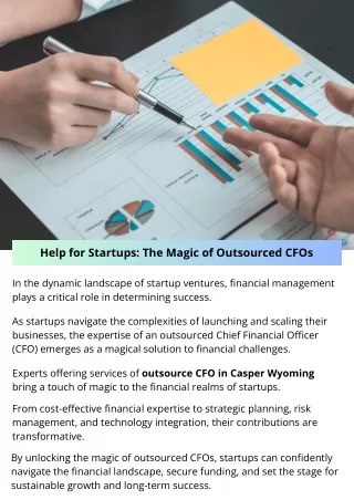 Help for Startups: The Magic of Outsourced CFOs