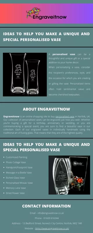Ideas to Help You Make a Unique and Special Personalised Vase