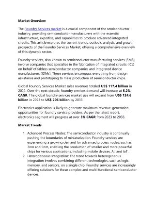 Foundry Services Market Size and Share