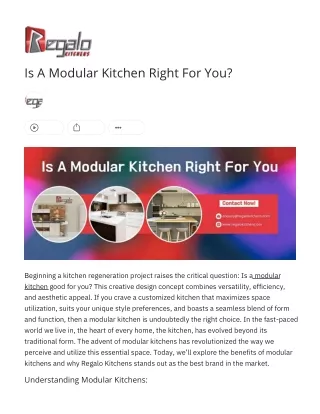 Is A Modular Kitchen Right For You