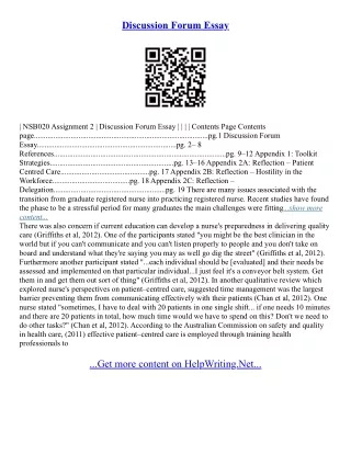 Discussion Essay Format