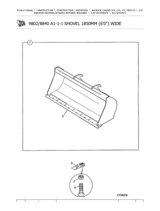 JCB 2CX BACKHOE LOADER Parts Catalogue Manual (Serial Number 00760001-00764999)