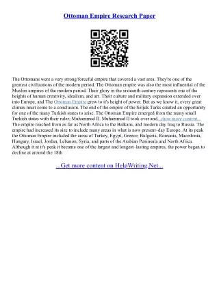 Ottoman Empire Essay