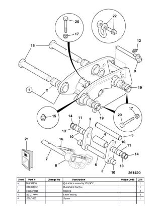 JCB 4CXSM444 SUPER (Sideshift AA AB Engine) BACKOHE LOADER Parts Catalogue Manual (Serial Number 00460001-00499999)