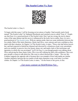 The Scarlet Letter Essay Prompts