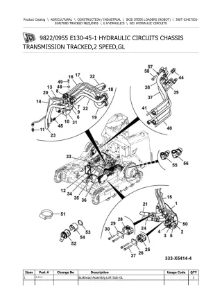 JCB 300T TRACKED Robot Parts Catalogue Manual (Serial Number  02427501-02427800)