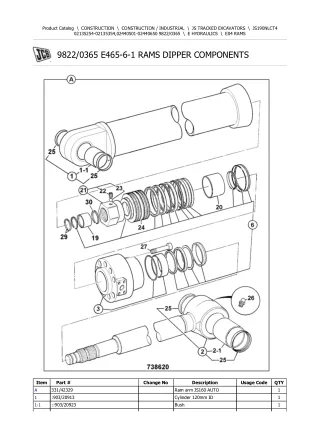 JCB JS190NLC T4 TRACKED EXCAVATOR Parts Catalogue Manual (Serial Number 02135254-02135354)