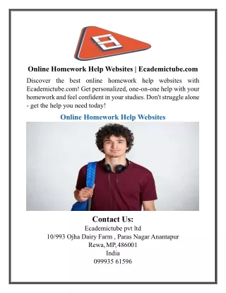 Online Homework Help Websites | Ecademictube.com