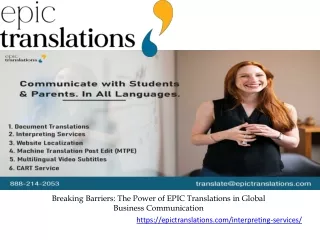 Breaking Barriers The Power of EPIC Translations in Global Business Communication