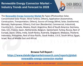 Renewable Energy Connector Market