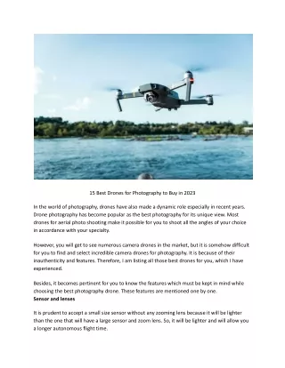 15 Best Drones for Photography to Buy in 2023