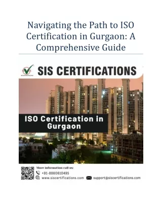 Navigating the Path to ISO Certification in Gurgaon: A Comprehensive Guide
