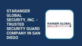 Ranger Global Security, Inc. - Trusted Security Guard Company in San Diego