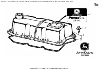 John Deere 5105 Tractor Parts Catalogue Manual (PC2767)