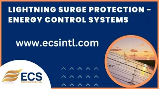 Lightning Surge Protection | Energy Control Systems | ECSintl
