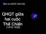 QHQT gia hai cuc Th Chin 1918-1939