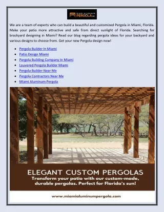 Aluminum Pergola Roof