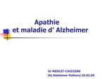 Apathie et maladie d Alzheimer
