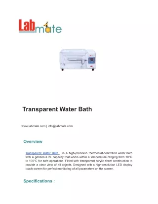 Transparent Water Bath