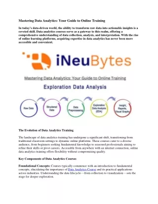 Mastering Data Analytics: Your Guide to Online Training