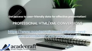 Html xml conversion services