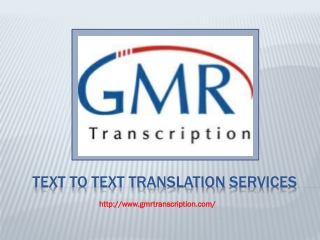 Text to Text Translation Services